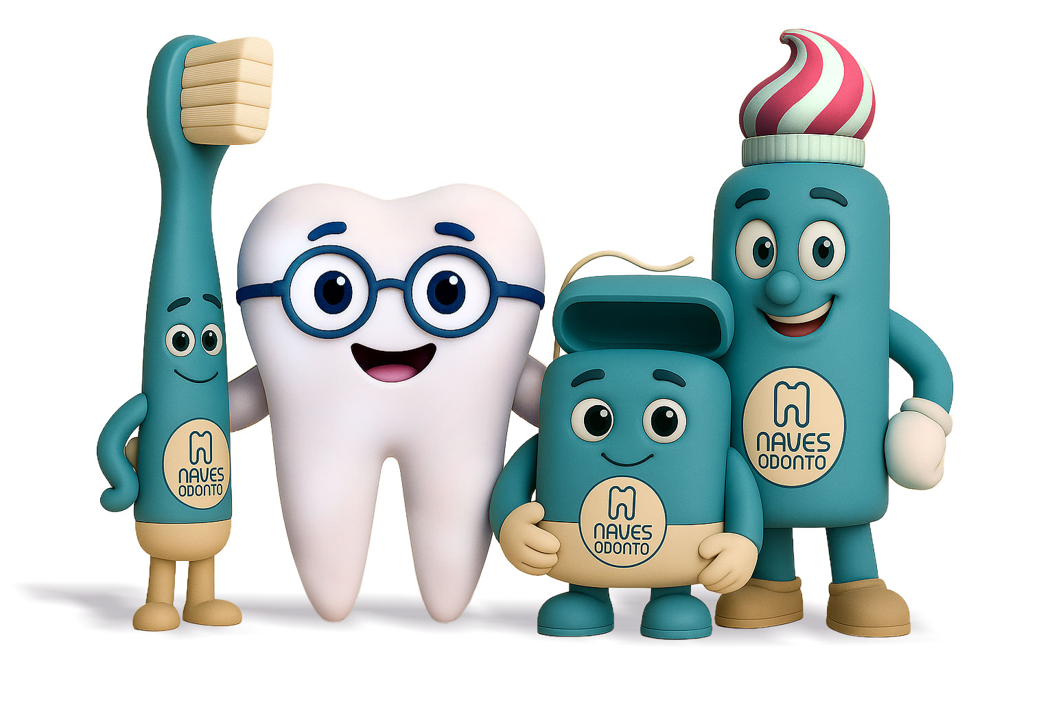 Mascotes da Naves Odonto